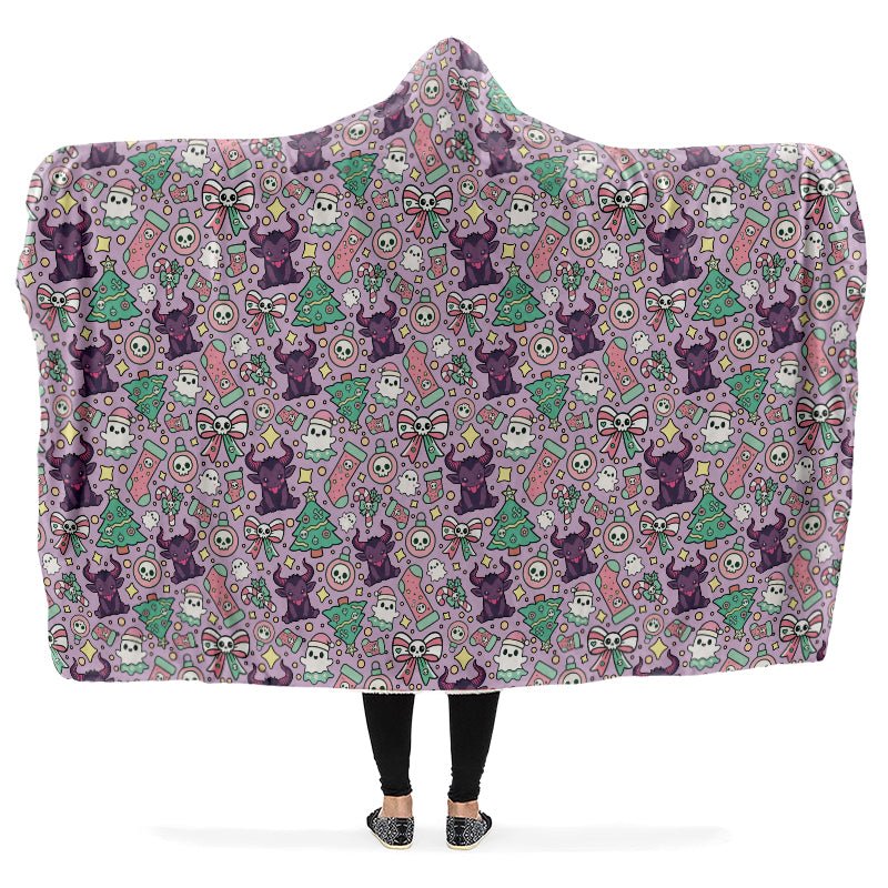 Cute Krampus Hooded Blanket - The Pagan Grimoire