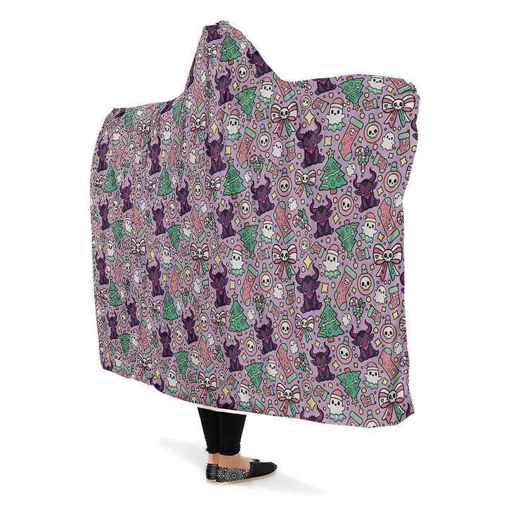 Cute Krampus Hooded Blanket - The Pagan Grimoire