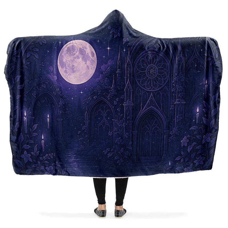 Full Moon Cathedral Hooded Blanket - The Pagan Grimoire
