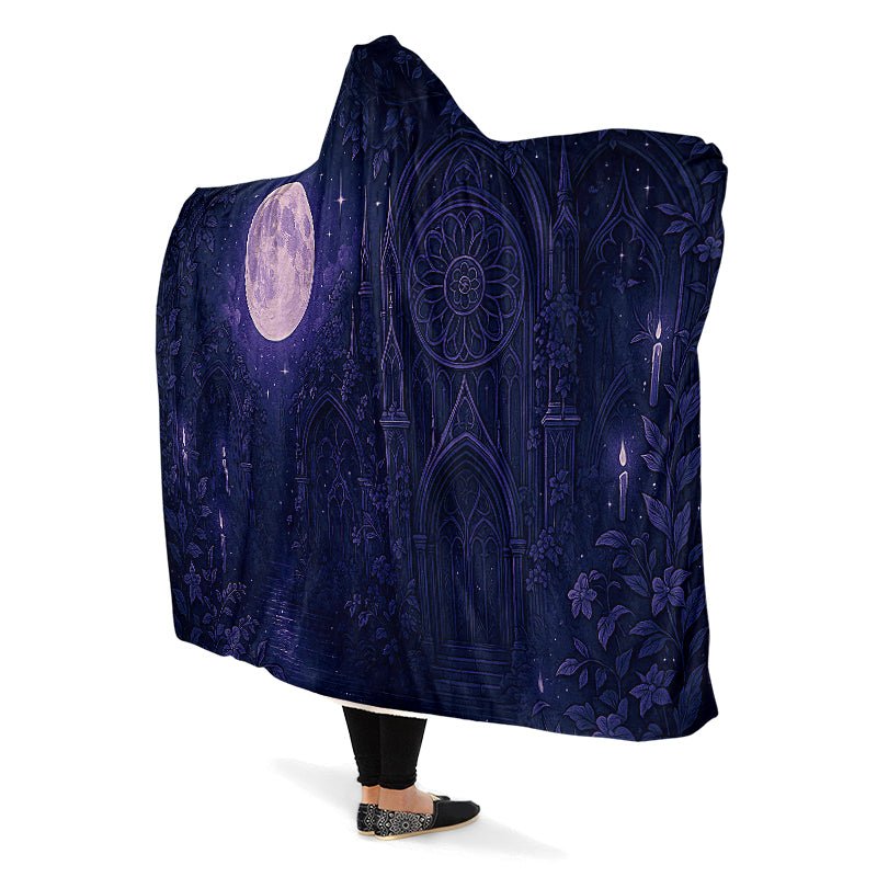 Full Moon Cathedral Hooded Blanket - The Pagan Grimoire