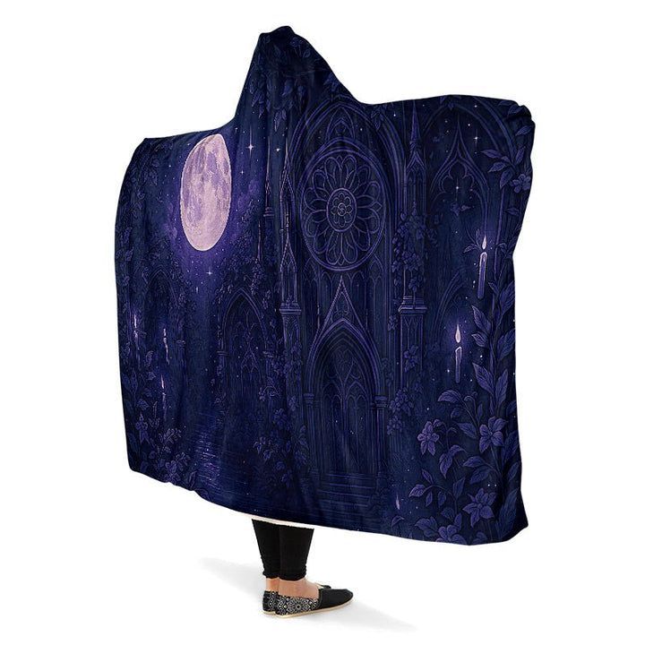 Full Moon Cathedral Hooded Blanket - The Pagan Grimoire
