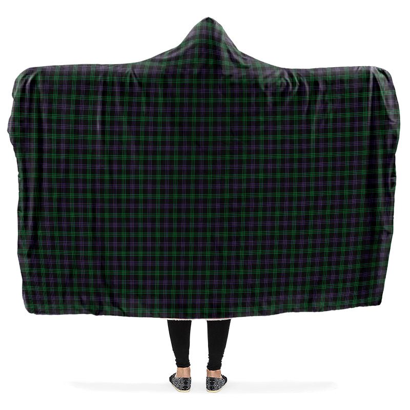 Green and Purple Plaid Hooded Blanket - The Pagan Grimoire