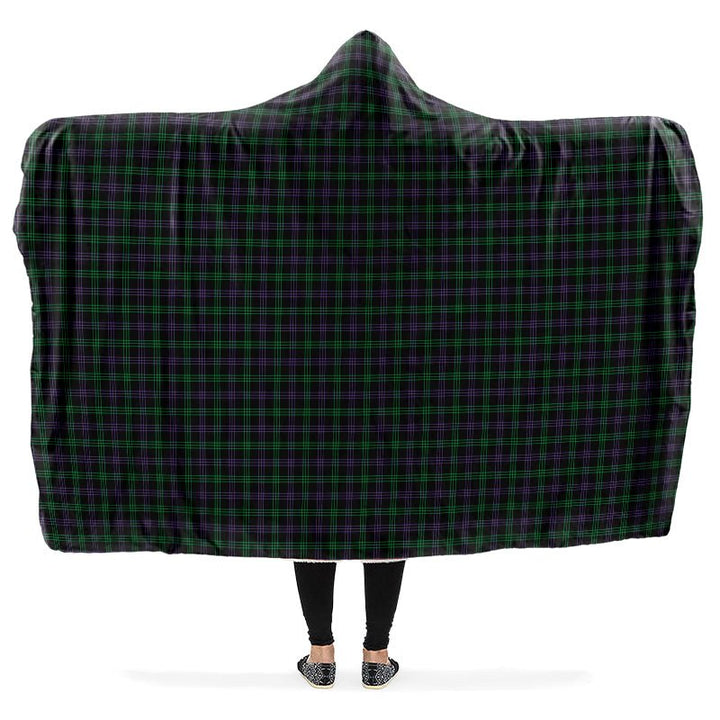 Green and Purple Plaid Hooded Blanket - The Pagan Grimoire