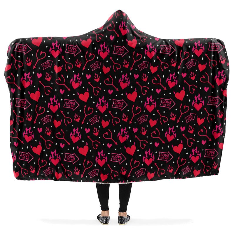Hellfire Valentine Hooded Blanket - The Pagan Grimoire