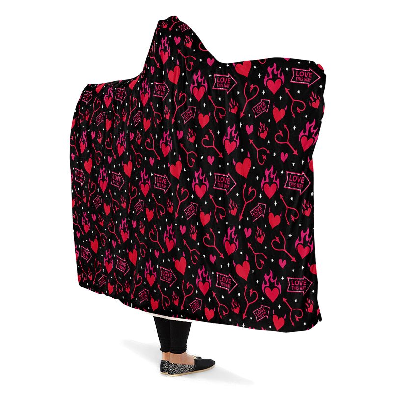 Hellfire Valentine Hooded Blanket - The Pagan Grimoire