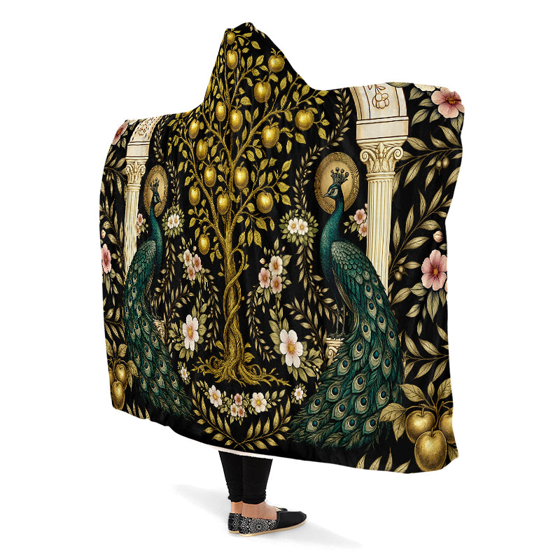 Hera's Mythic Garden Hooded Blanket