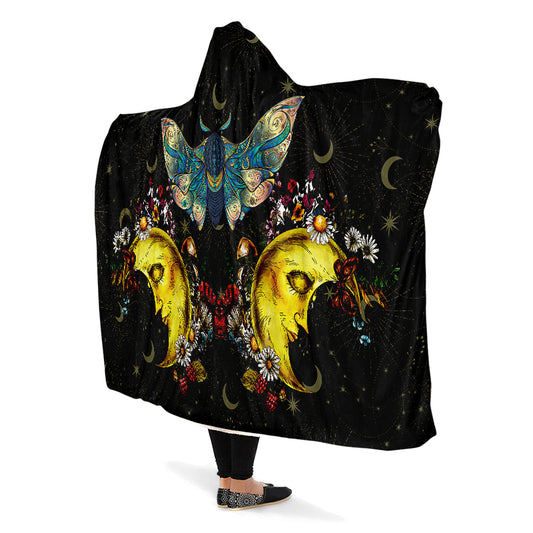 Moon Moth Hooded Blanket