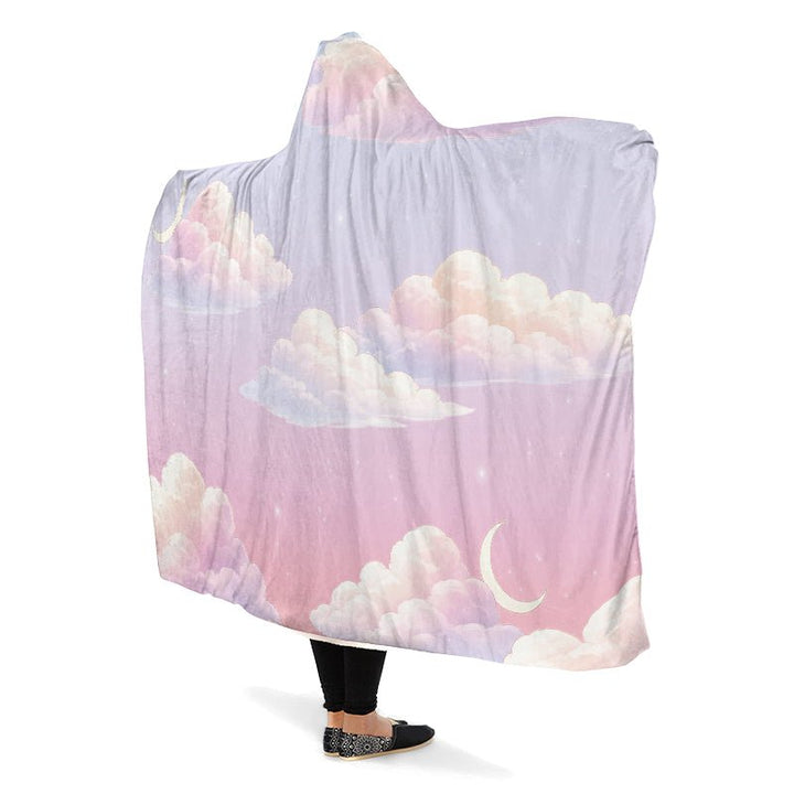 Pink Candy Clouds Hooded Blanket - The Pagan Grimoire