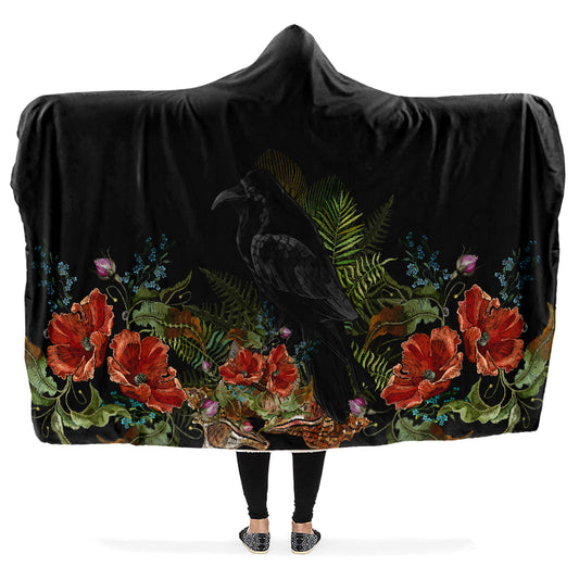 Raven Hooded Blanket