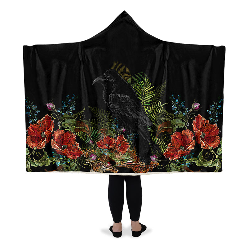 Raven Hooded Blanket