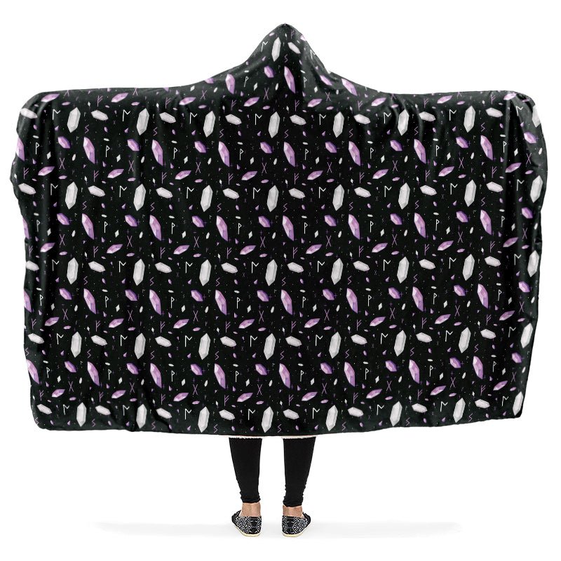 Rune Magic Hooded Blanket - The Pagan Grimoire