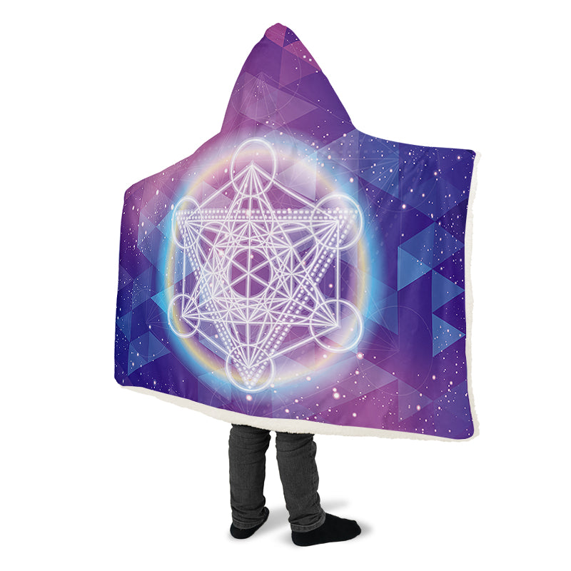 Sacred Geometry Hooded Blanket