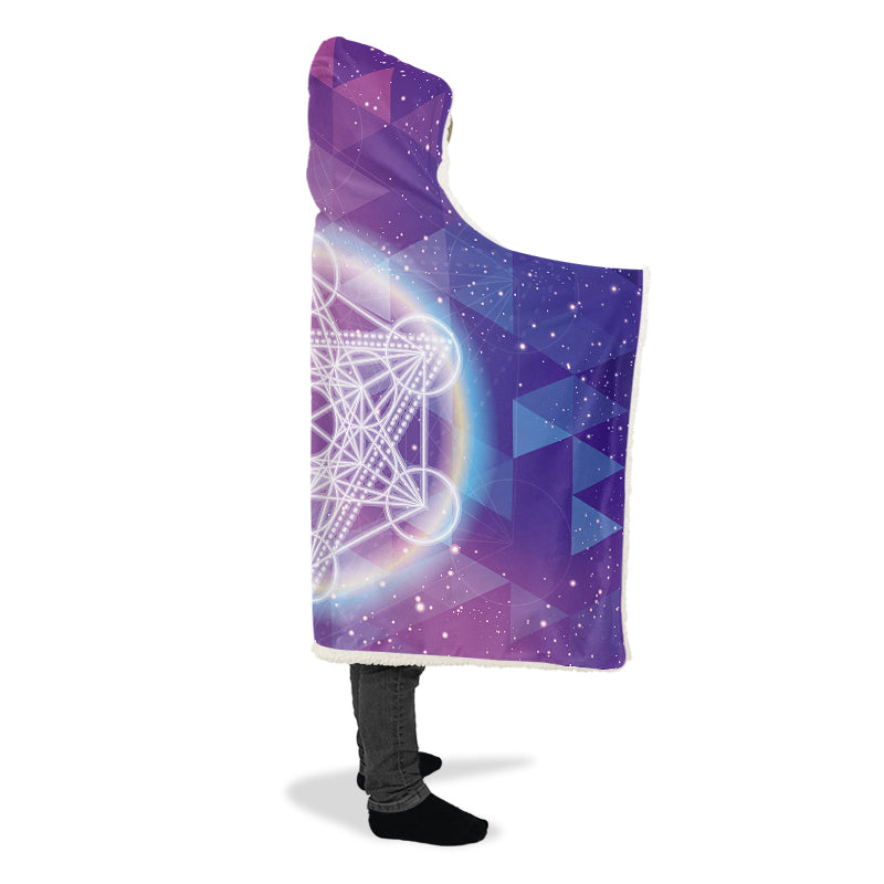Sacred Geometry Hooded Blanket