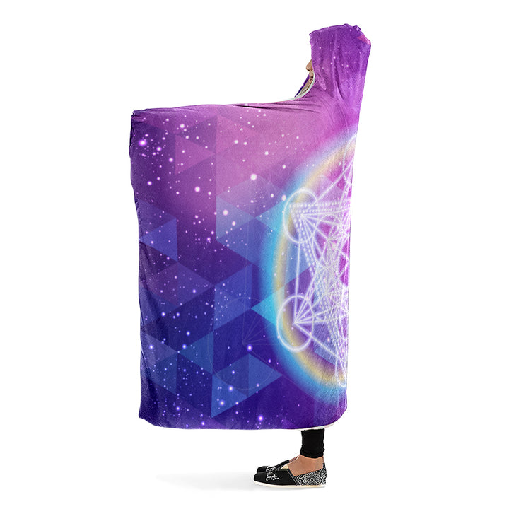 Sacred Geometry Hooded Blanket