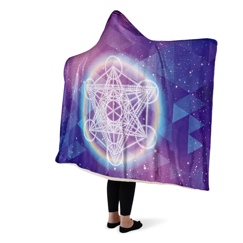 Sacred Geometry Hooded Blanket