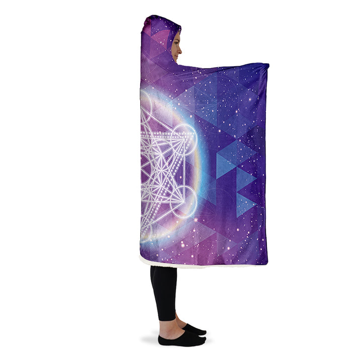 Sacred Geometry Hooded Blanket