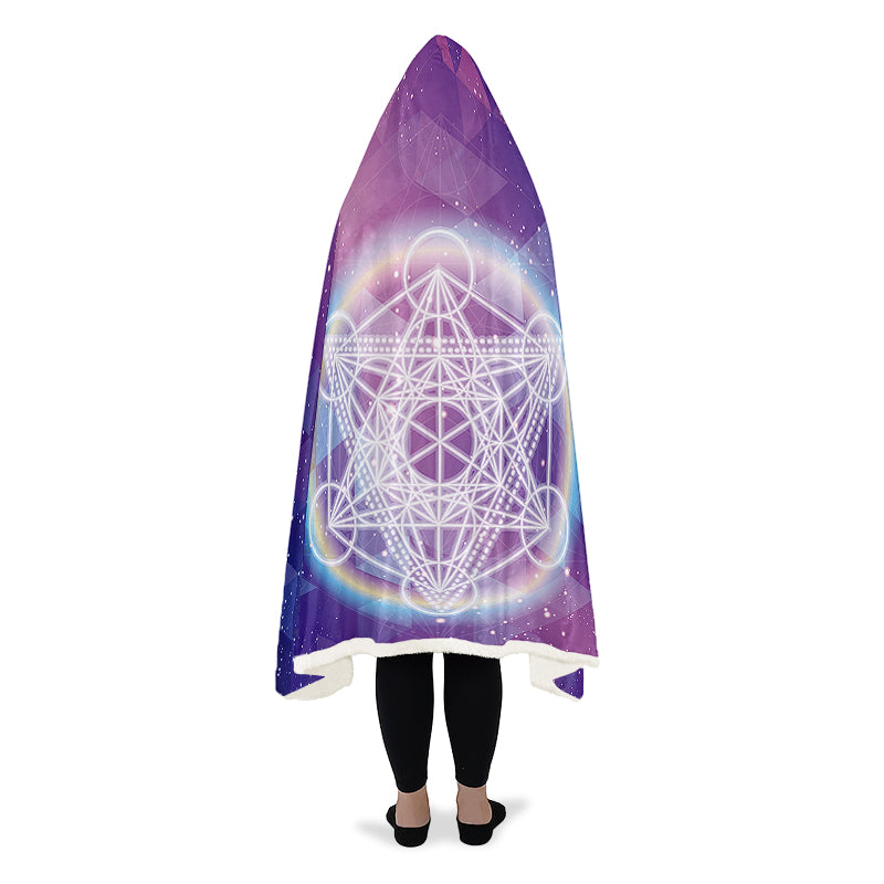 Sacred Geometry Hooded Blanket
