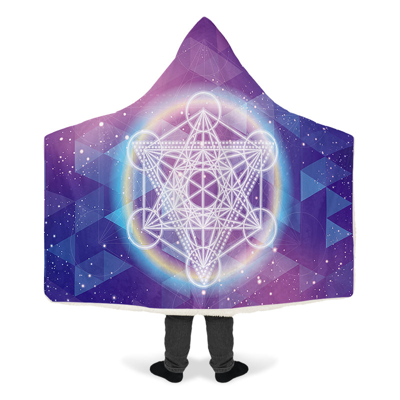 Sacred Geometry Hooded Blanket
