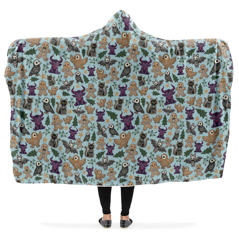 Spooky Gingerbread Hooded Blanket - The Pagan Grimoire