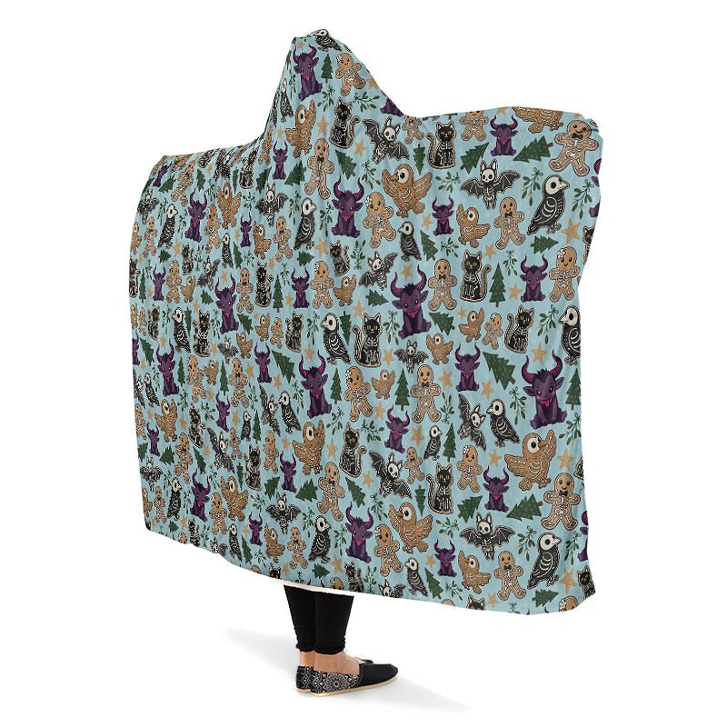 Spooky Gingerbread Hooded Blanket - The Pagan Grimoire