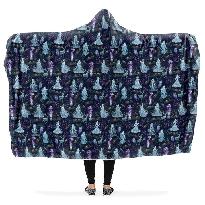 Spooky Yule Spirits Hooded Blanket - The Pagan Grimoire