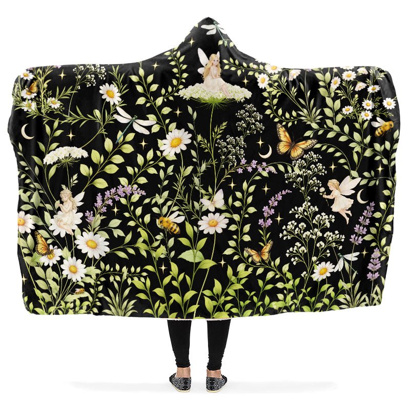 Wildflowers Hooded Blanket - The Pagan Grimoire