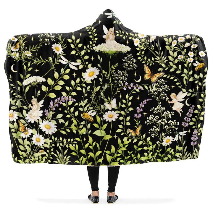 Wildflowers Hooded Blanket - The Pagan Grimoire