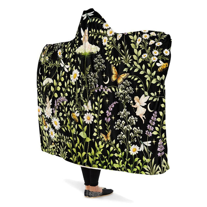 Wildflowers Hooded Blanket - The Pagan Grimoire