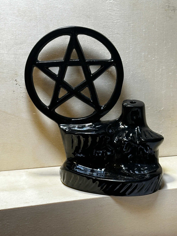 Pentagram Backflow Waterfall Incense Burner - The Pagan Grimoire