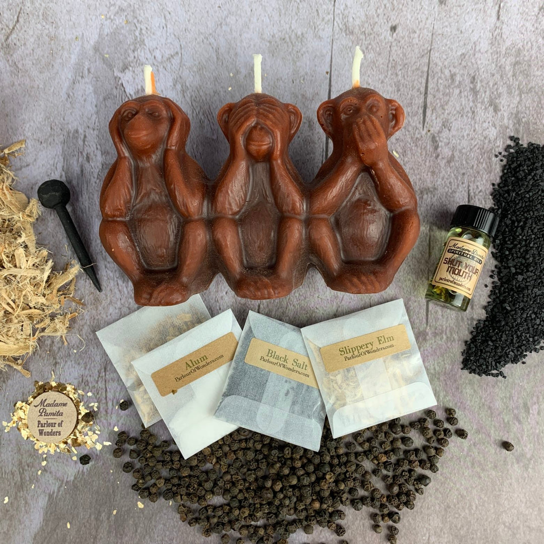 Stop Gossip Candle Spell Kit - The Pagan Grimoire