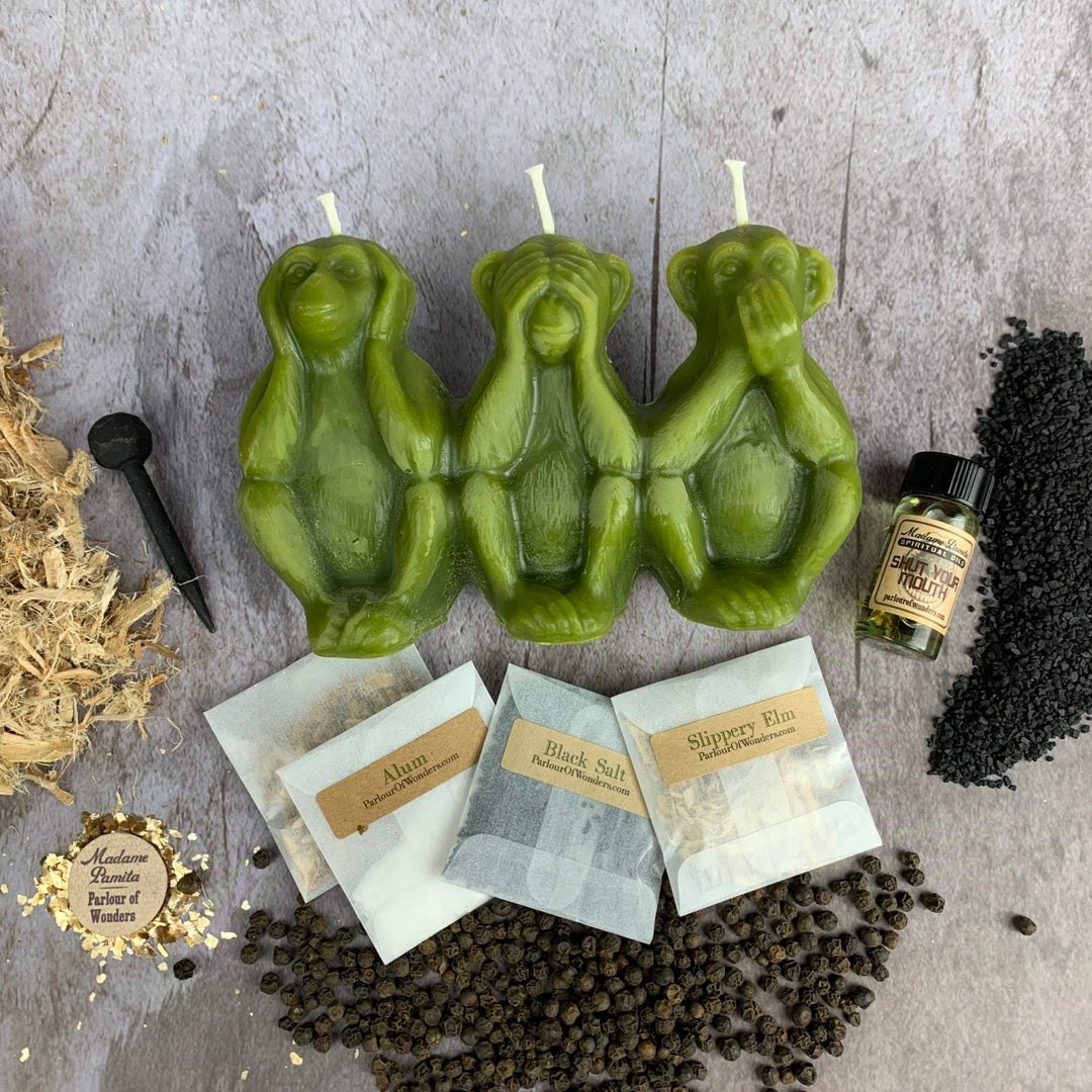 Stop Gossip Candle Spell Kit - The Pagan Grimoire