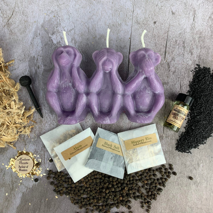 Stop Gossip Candle Spell Kit - The Pagan Grimoire