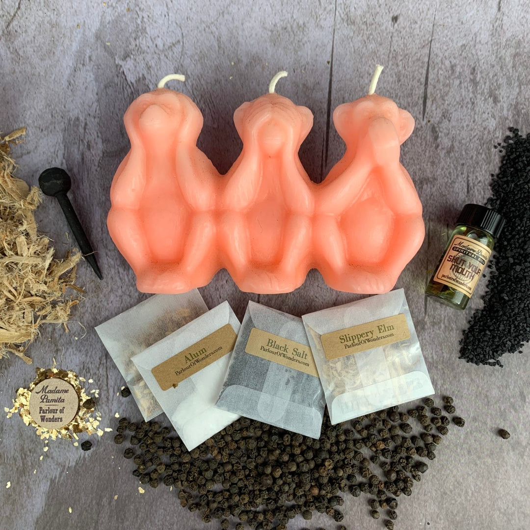 Stop Gossip Candle Spell Kit - The Pagan Grimoire