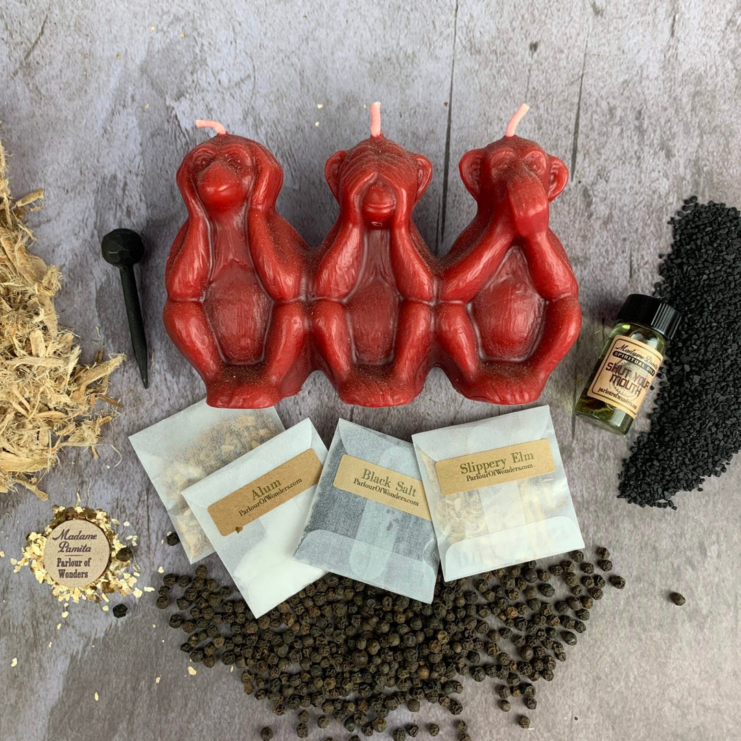 Stop Gossip Candle Spell Kit - The Pagan Grimoire