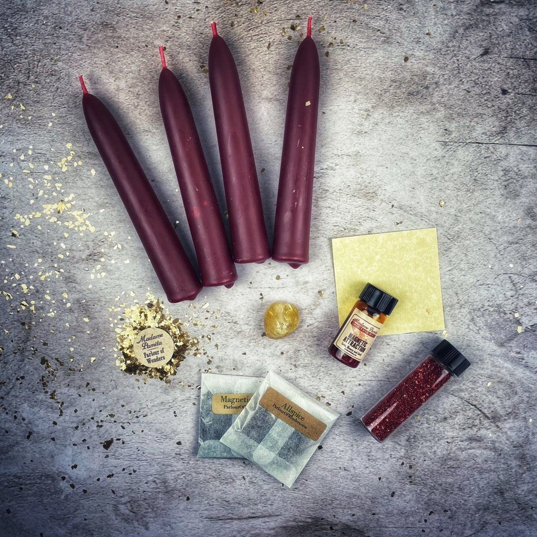 Attraction Candle Spell Booster Pack: Boost Magnetism and Positive Energy - The Pagan Grimoire