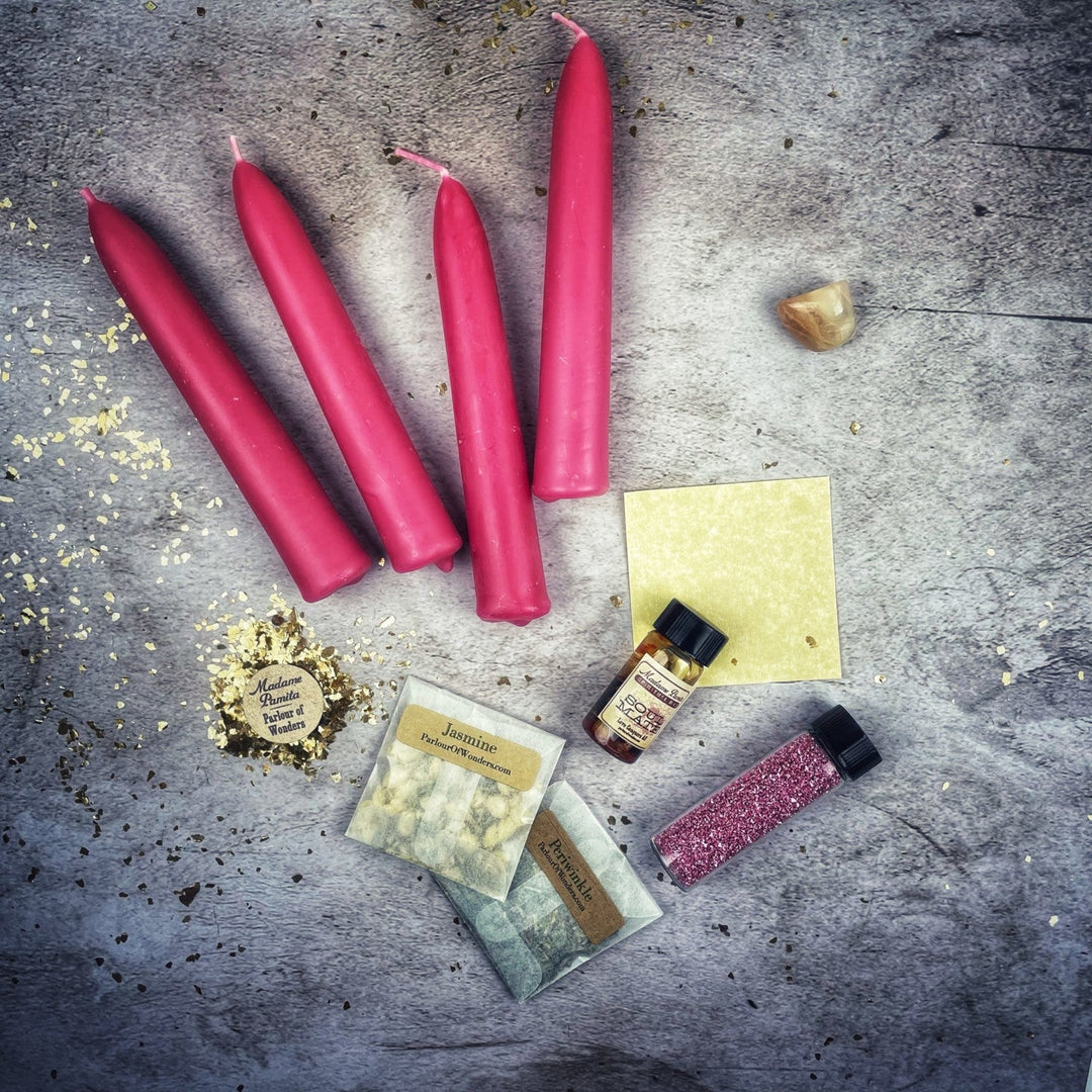 Love Candle Spell Booster Pack - The Pagan Grimoire