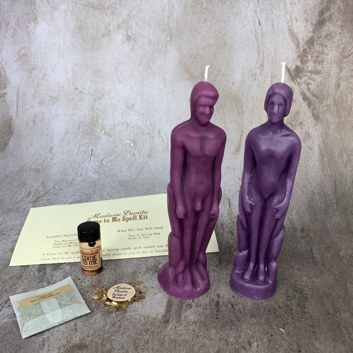 Come to Me Candle Spell Kit: Human and Male Figural Candles - The Pagan Grimoire