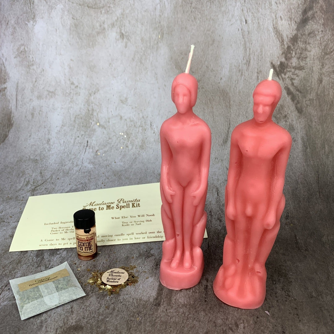Come to Me Candle Spell Kit: Human and Male Figural Candles - The Pagan Grimoire