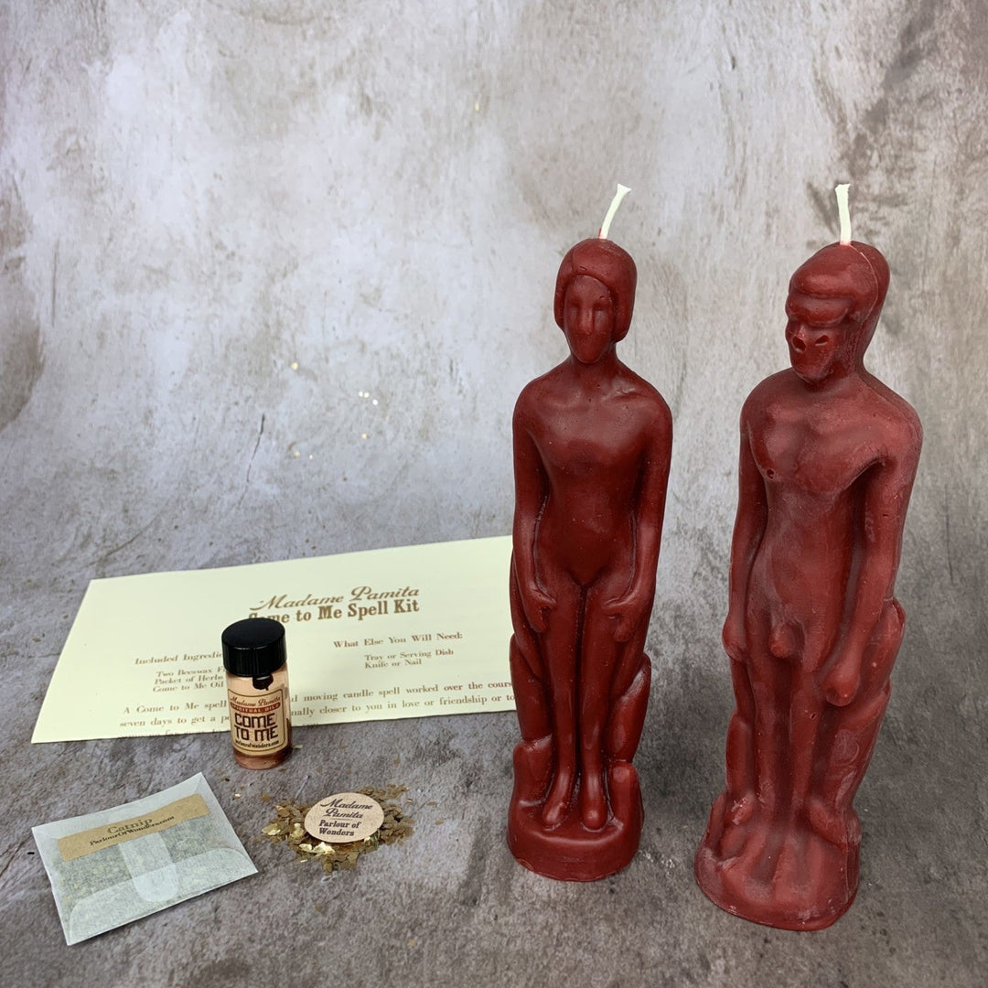 Come to Me Candle Spell Kit: Human and Male Figural Candles - The Pagan Grimoire