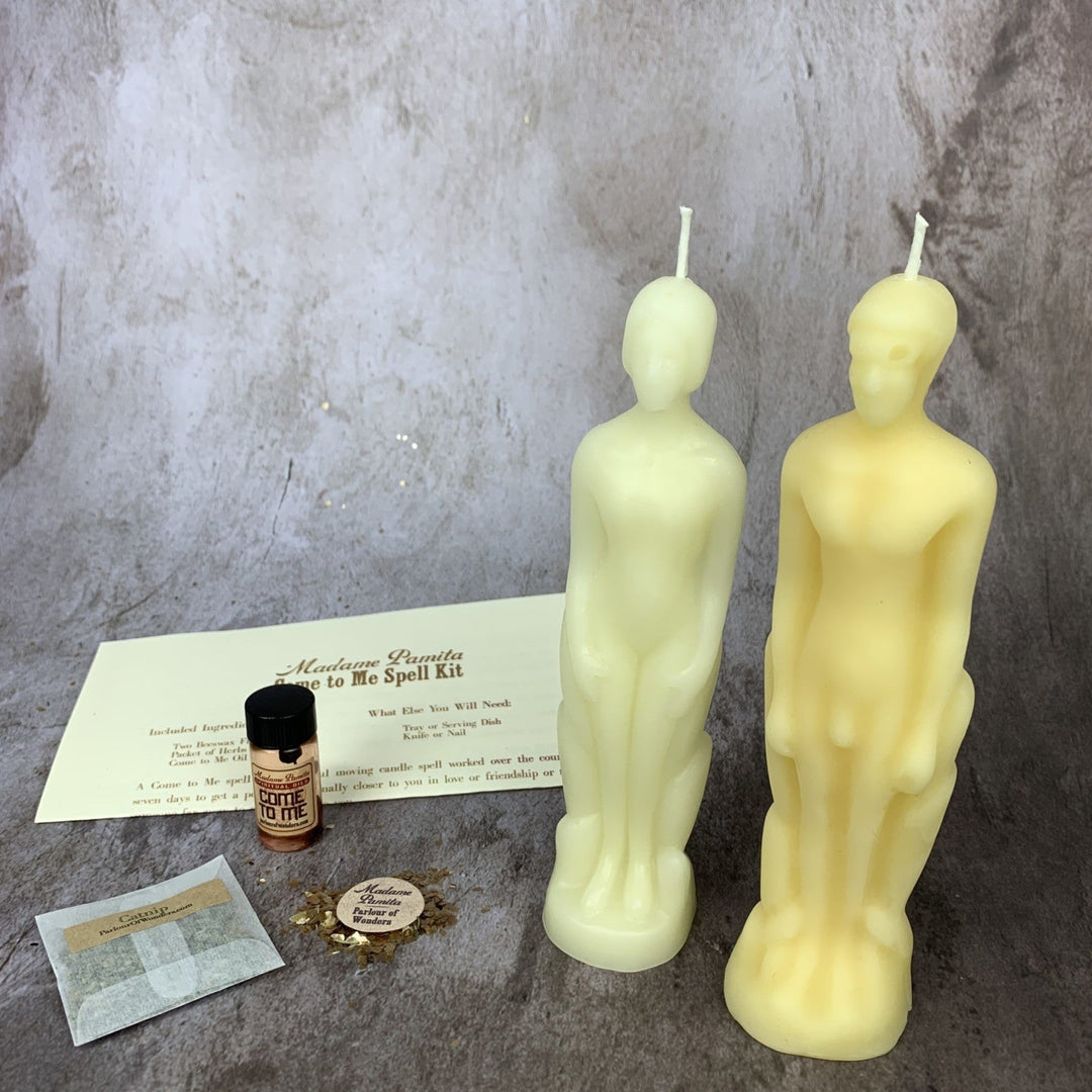 Come to Me Candle Spell Kit: Human and Male Figural Candles - The Pagan Grimoire