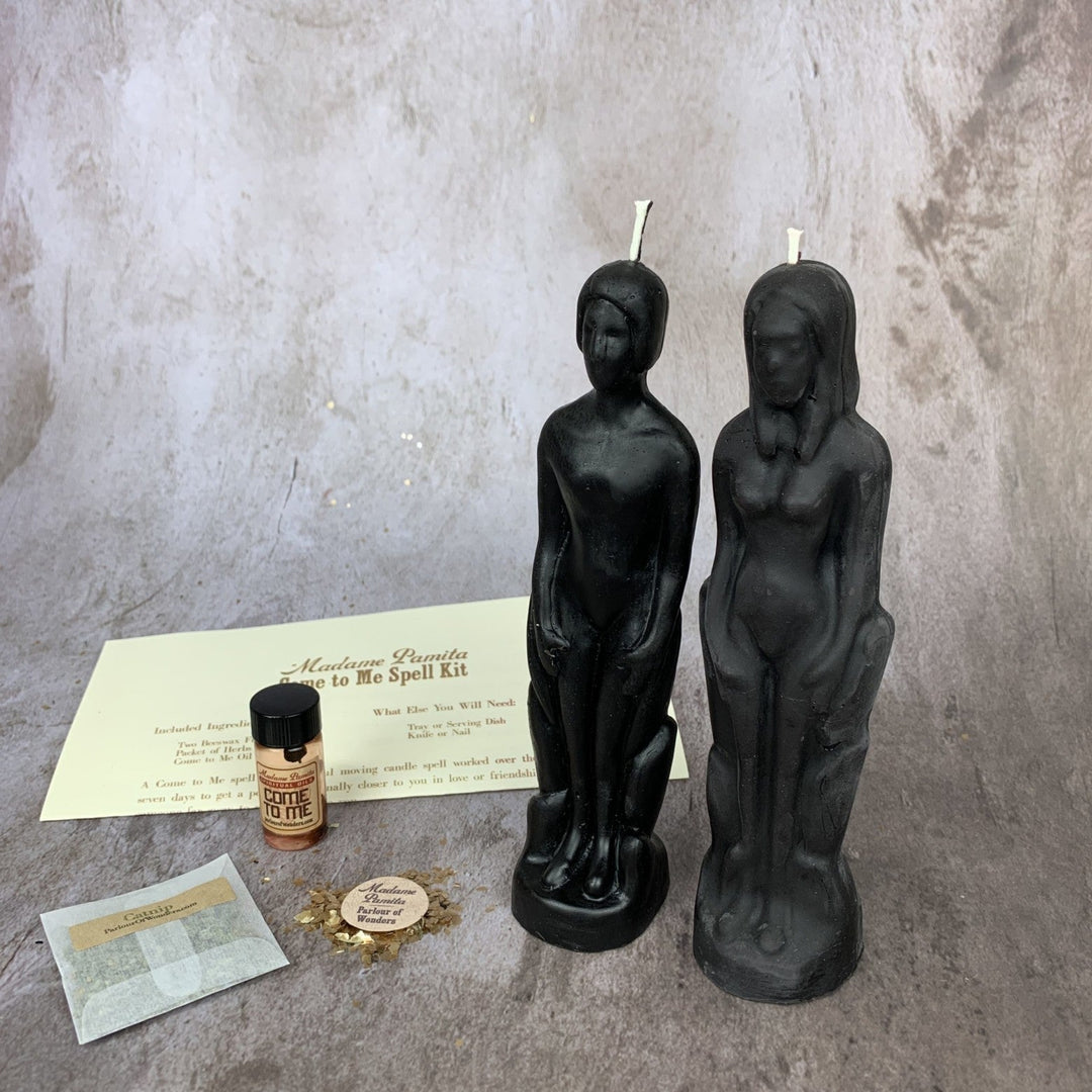 Come to Me Candle Spell Kit: Human and Female Figural Candles - The Pagan Grimoire