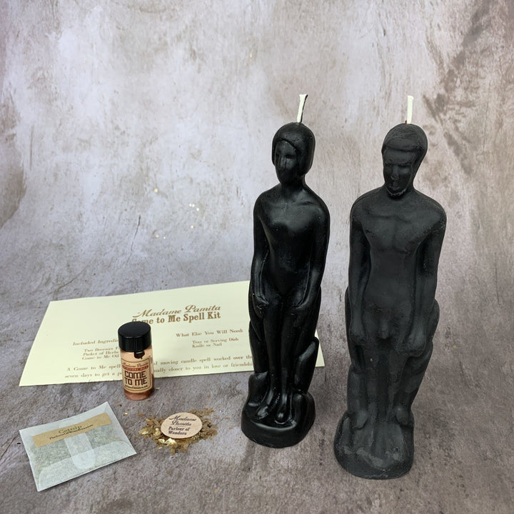Come to Me Candle Spell Kit: Human and Male Figural Candles - The Pagan Grimoire