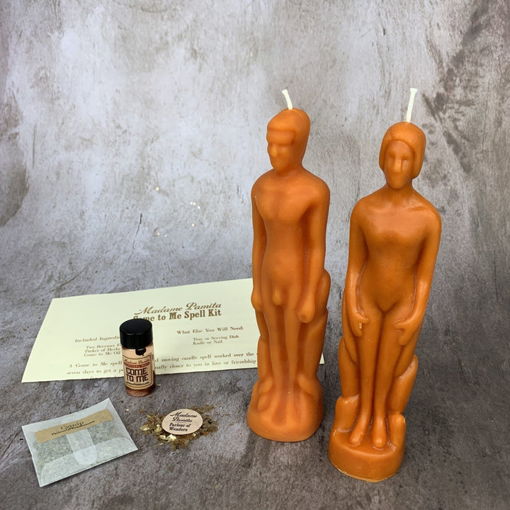 Come to Me Candle Spell Kit: Human and Male Figural Candles - The Pagan Grimoire