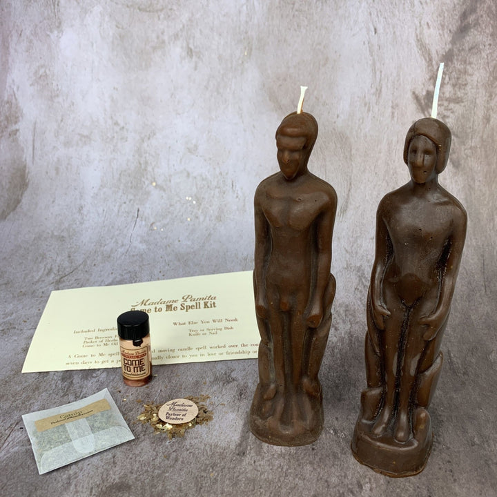 Come to Me Candle Spell Kit: Human and Male Figural Candles - The Pagan Grimoire