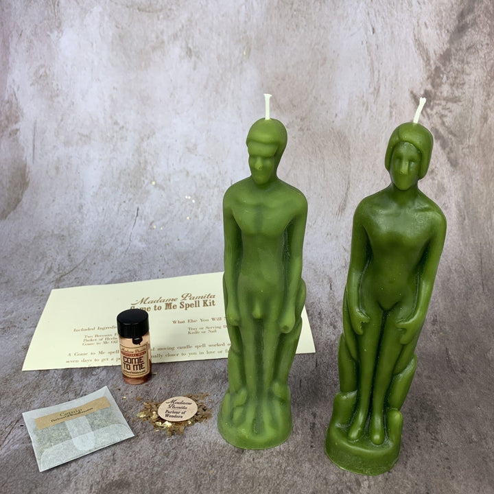 Come to Me Candle Spell Kit: Human and Male Figural Candles - The Pagan Grimoire