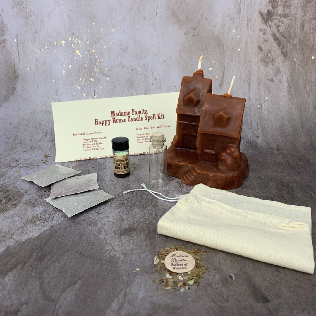 Happy House Candle Spell Kit for Home Protection, Harmony & Blessing Ritual - The Pagan Grimoire