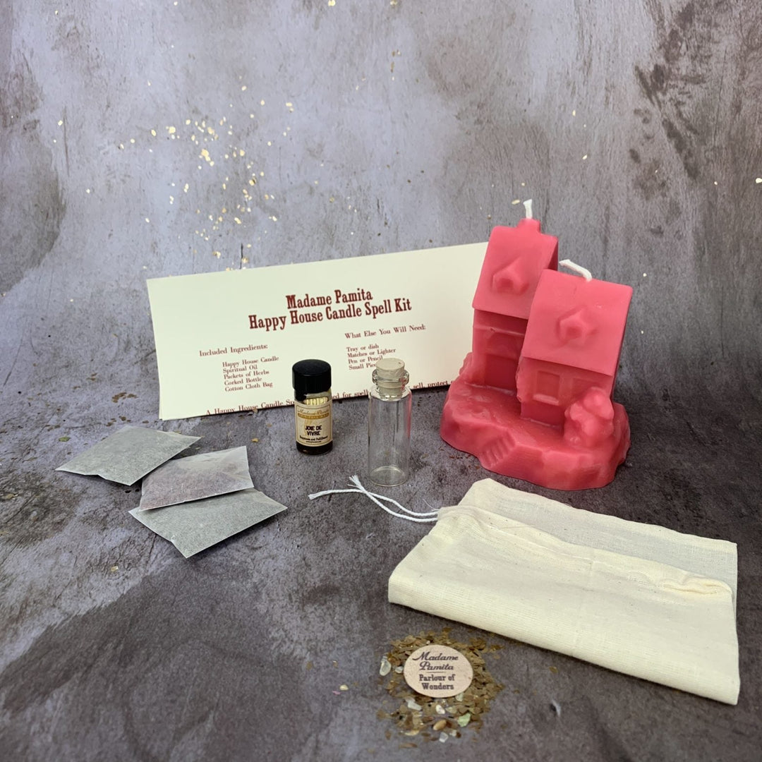 Happy House Candle Spell Kit for Home Protection, Harmony & Blessing Ritual - The Pagan Grimoire
