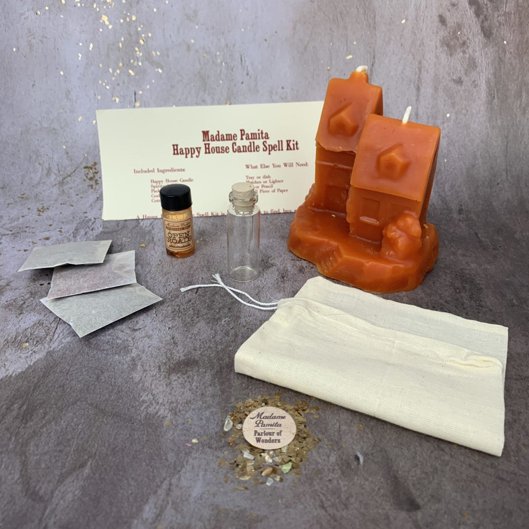 Happy House Candle Spell Kit for Home Protection, Harmony & Blessing Ritual - The Pagan Grimoire