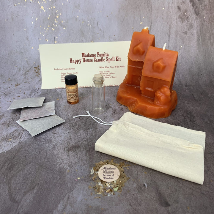 Happy House Candle Spell Kit for Home Protection, Harmony & Blessing Ritual - The Pagan Grimoire