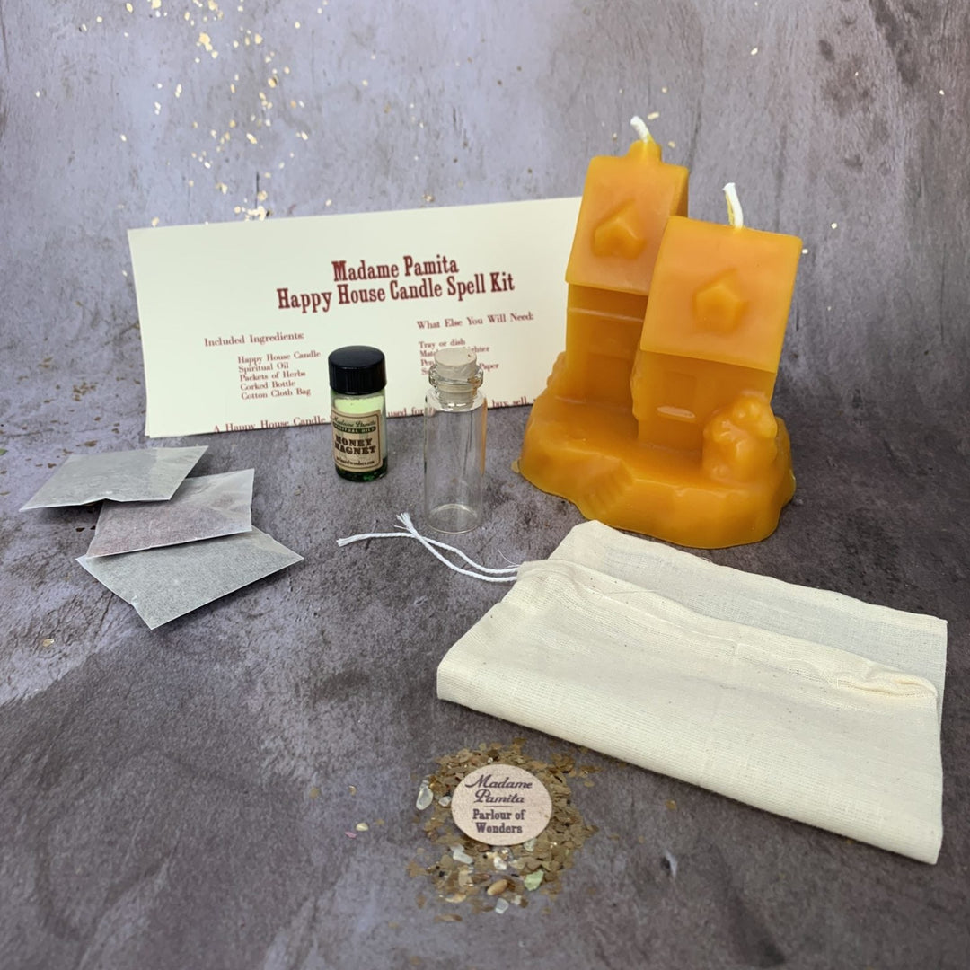 Happy House Candle Spell Kit for Home Protection, Harmony & Blessing Ritual - The Pagan Grimoire
